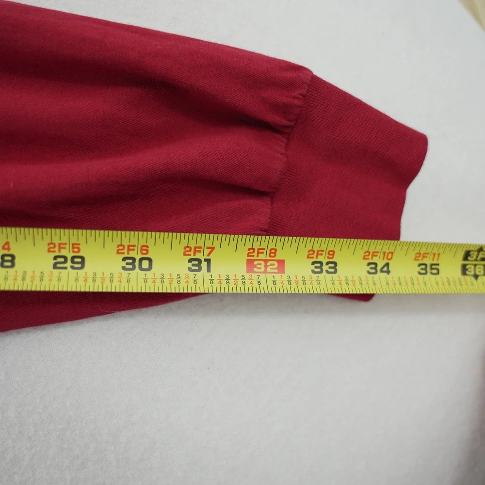 Polo Ralph Lauren Mens XL Red Long Sleeve Pocket T-Shirt Single Stitch Vintage